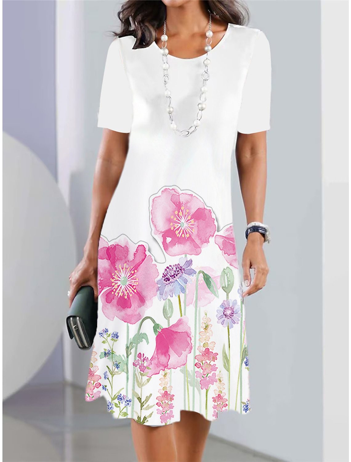 Damska sukienka casual z nadrukiem - spiiyle