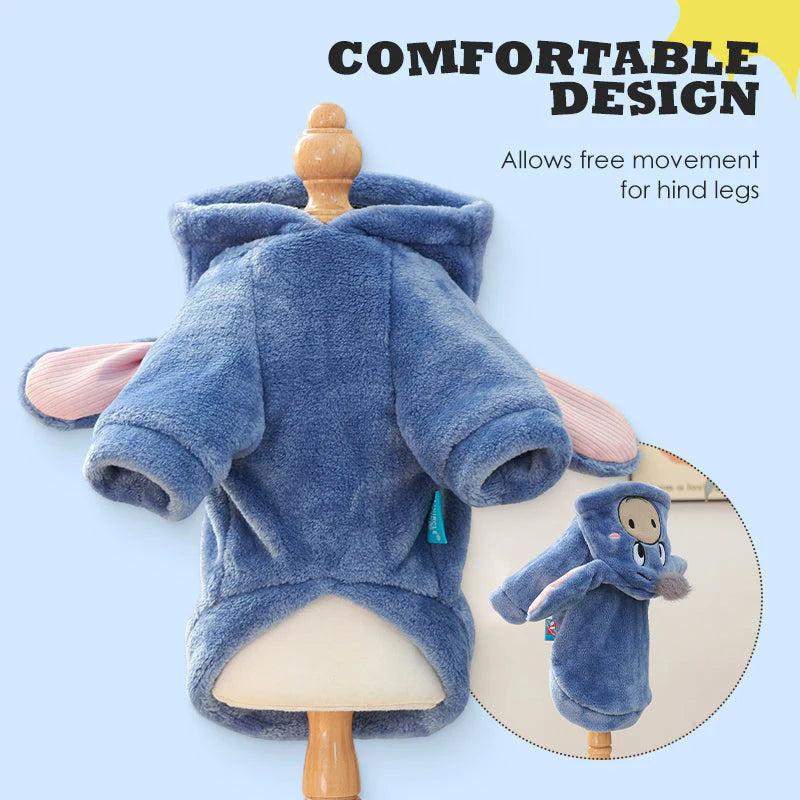 Čudovita jopa s kapuco in živalskim motivom