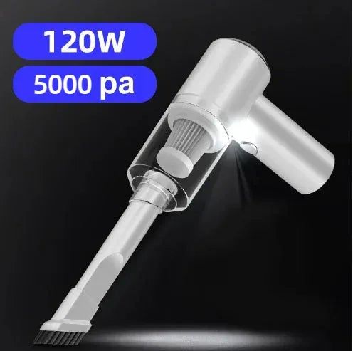 Brezžični avtomobilski sesalnik in zračna črpalka 2 v 1 – močno sesanje, nizek hrup, polnilna, večnamenska zasnova