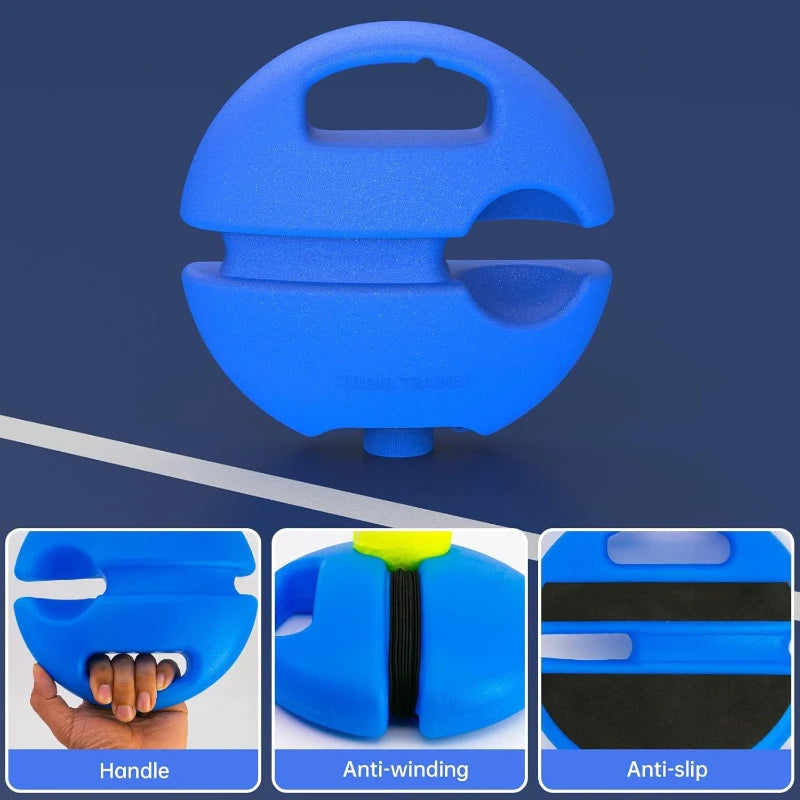 Prenosni solo teniški trenažer | Trpežna visokoelastična podlaga za odboj za vadbo kadar koli