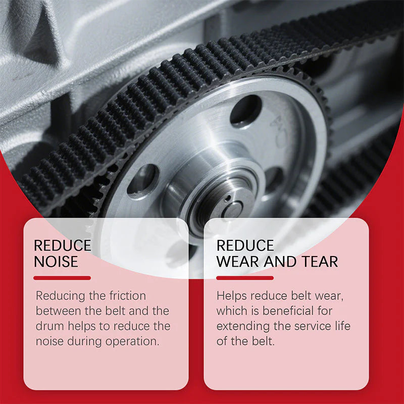 Mazivo za jermen in sprej za zmanjšanje hrupa – podaljšajte življenjsko dobo jermena, odpravite škripanje in zaščitite motor