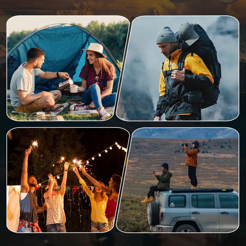 Zunanja zasilna svetilka (ročna + solarna + USB polnilnica)