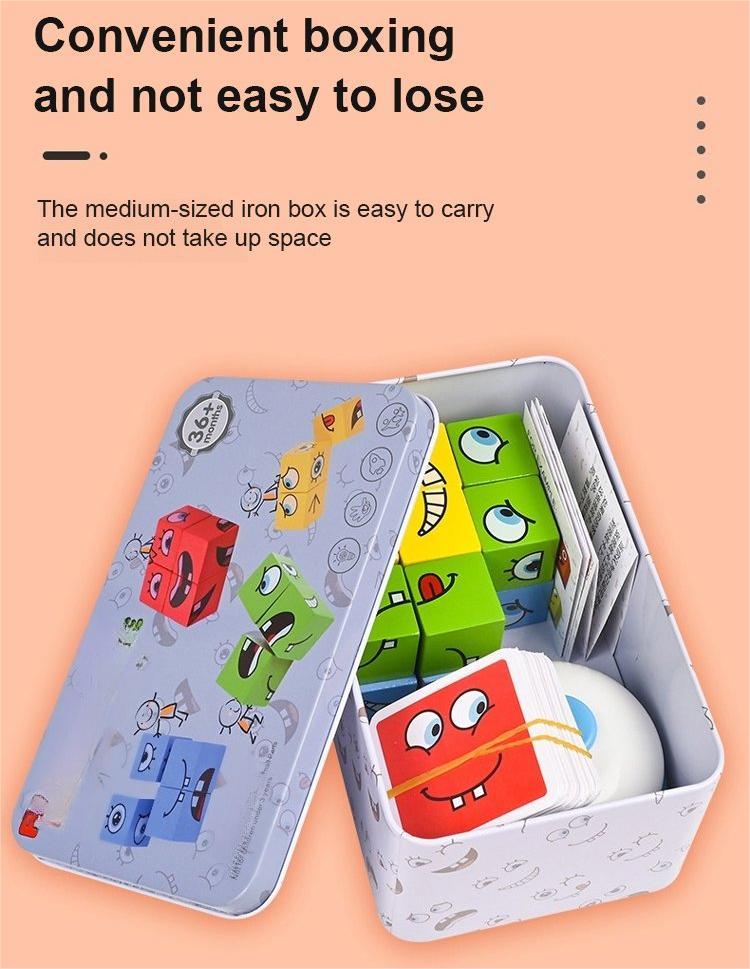 5D sestavljanka Izobraževalna igra Faces Changing Family