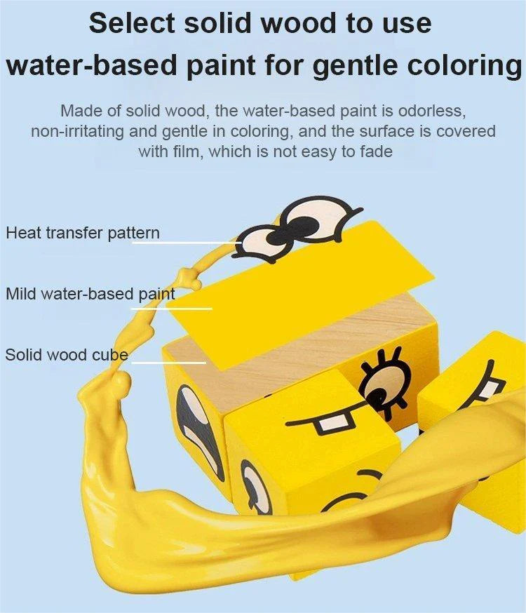 5D sestavljanka Izobraževalna igra Faces Changing Family