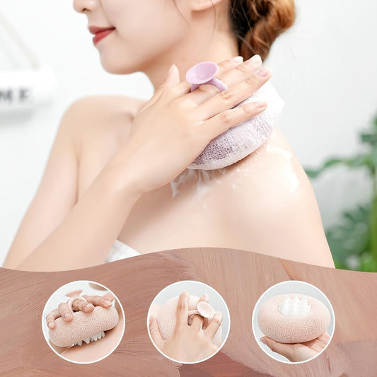 Prisesek za prhanje s sončnično kroglico in gobico za piling