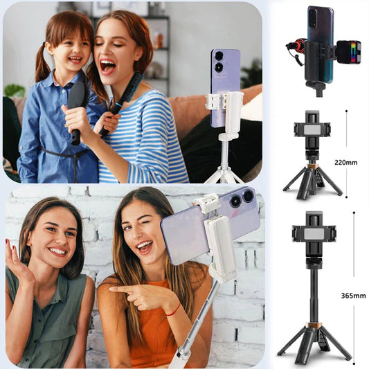 ?⏳Žepna zložljiva Bluetooth selfie palica z vgrajenim stojalom? - spiiyle