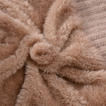 elegantna, debela pletena zimska kapa s toplim pokrivalom za obraz in šalom