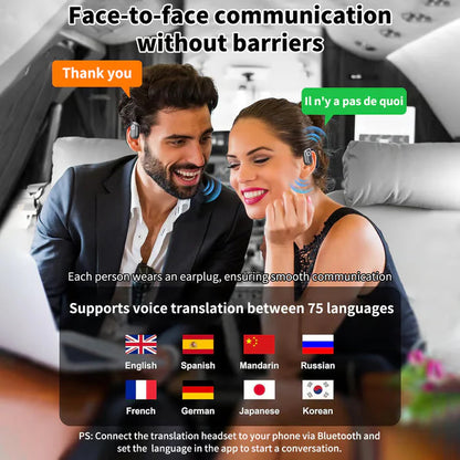 Brezžične slušalke OWS Bluetooth 5.4 z AI prevajanjem (primerne za iOS in Android)