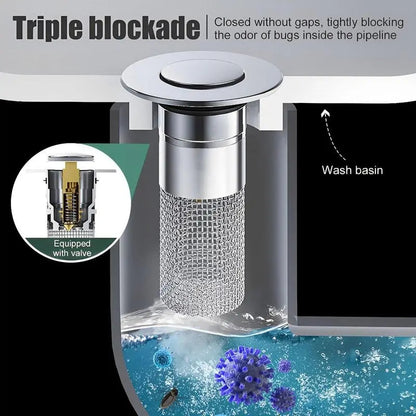 Ameriški standardni zamašek za odtok pomivalnega korita majhnega kalibra