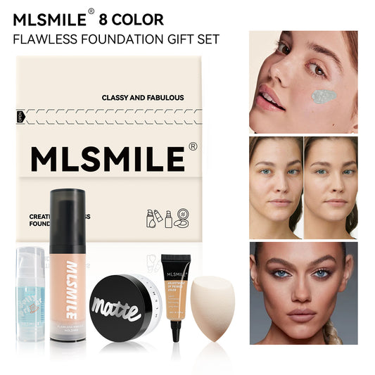 Matte finishing powder for oil control and moisturizing Concealing Foundation - spiiyle