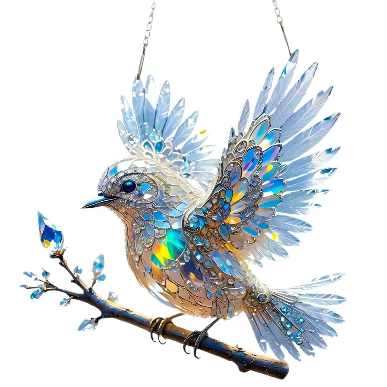 ??Biżuteria artystyczna Crystal Sky Bluebird Colour - spiiyle