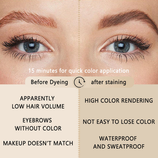 Eyebrow Dye Kit Waterproof Quick Dry - spiiyle