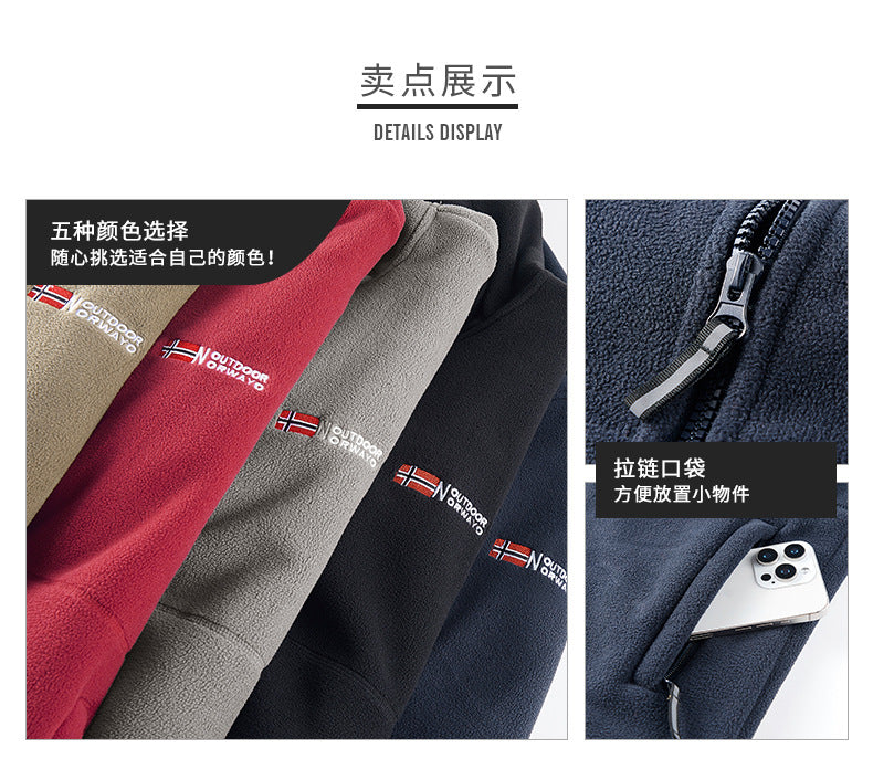 Moška termo flis jakna Graphene – ultra topel zimski plašč s podlogo Heat-Lock in vetrovno zasnovo