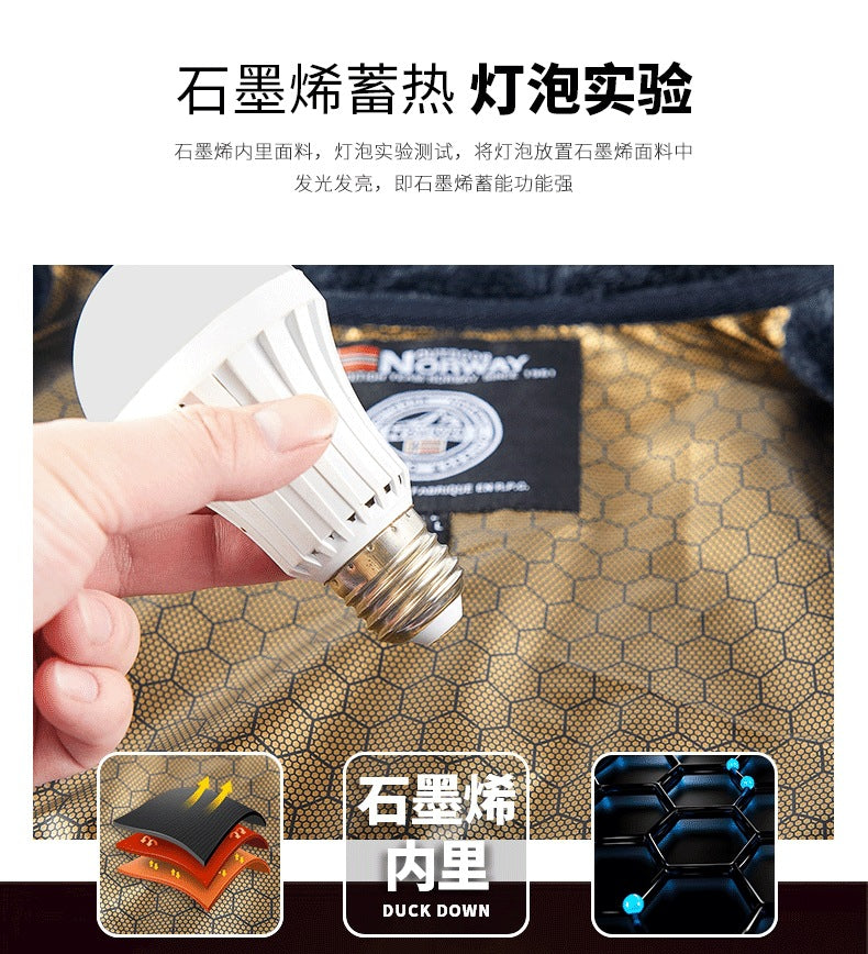 Moška termo flis jakna Graphene – ultra topel zimski plašč s podlogo Heat-Lock in vetrovno zasnovo