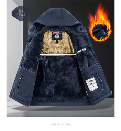 Moška termo flis jakna Graphene – ultra topel zimski plašč s podlogo Heat-Lock in vetrovno zasnovo