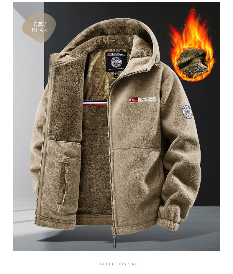 Moška termo flis jakna Graphene – ultra topel zimski plašč s podlogo Heat-Lock in vetrovno zasnovo