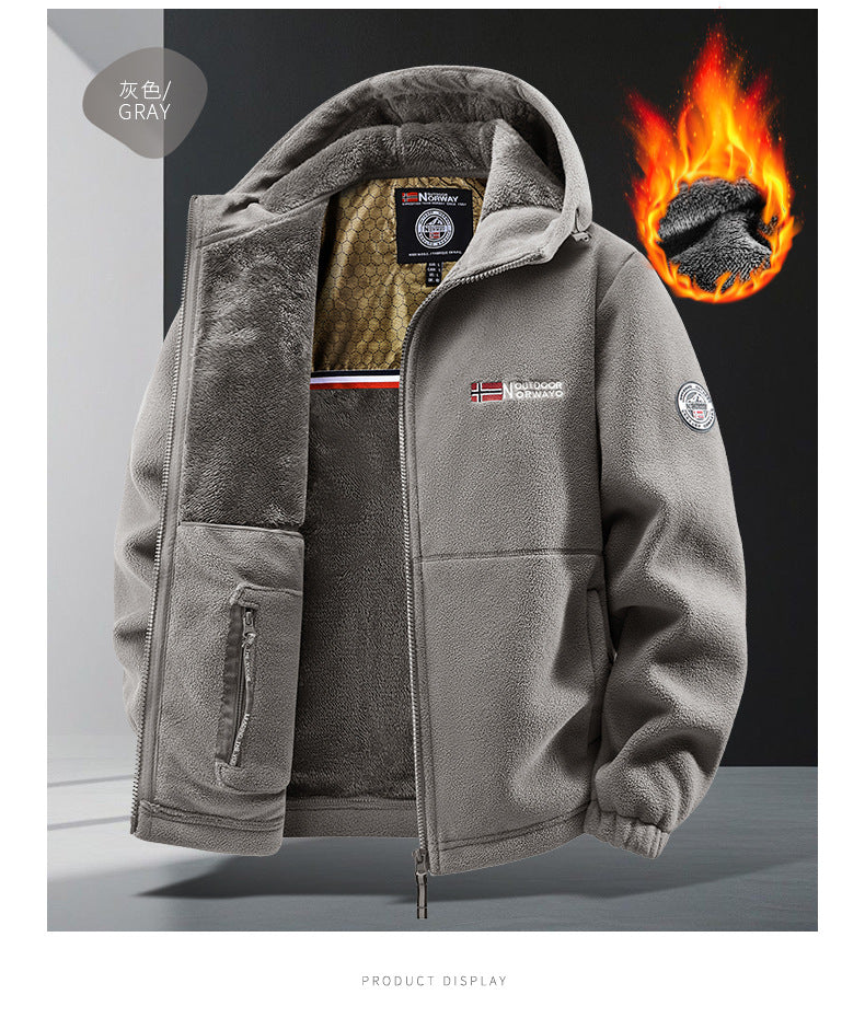 Moška termo flis jakna Graphene – ultra topel zimski plašč s podlogo Heat-Lock in vetrovno zasnovo