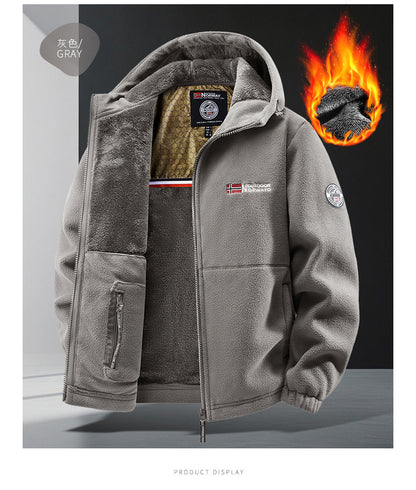 Moška termo flis jakna Graphene – ultra topel zimski plašč s podlogo Heat-Lock in vetrovno zasnovo