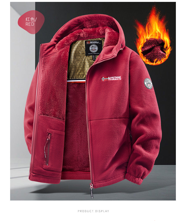 Moška termo flis jakna Graphene – ultra topel zimski plašč s podlogo Heat-Lock in vetrovno zasnovo