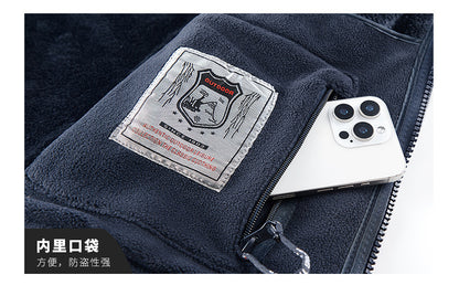 Moška termo flis jakna Graphene – ultra topel zimski plašč s podlogo Heat-Lock in vetrovno zasnovo