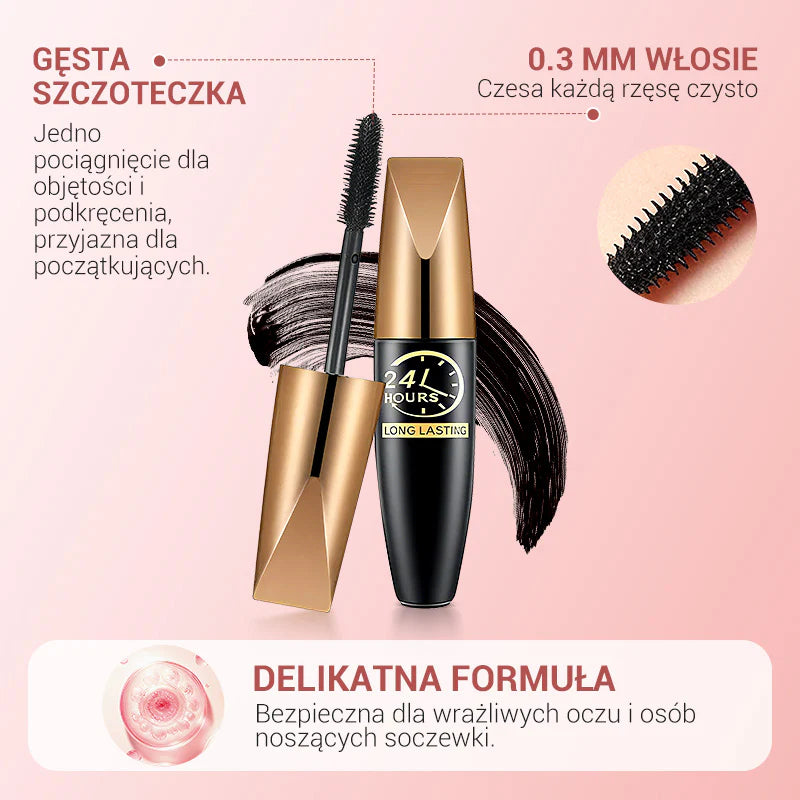 ✨Kup 1 i otrzymaj 1 za darmo✨Wodoodporna Mascara 4D z Jedwabnymi Włóknami - spiiyle