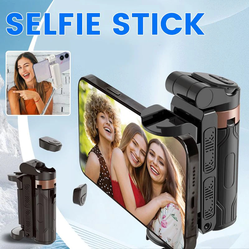 ?⏳Žepna zložljiva Bluetooth selfie palica z vgrajenim stojalom? - spiiyle