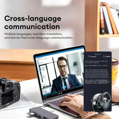 Brezžične slušalke OWS Bluetooth 5.4 z AI prevajanjem (primerne za iOS in Android)