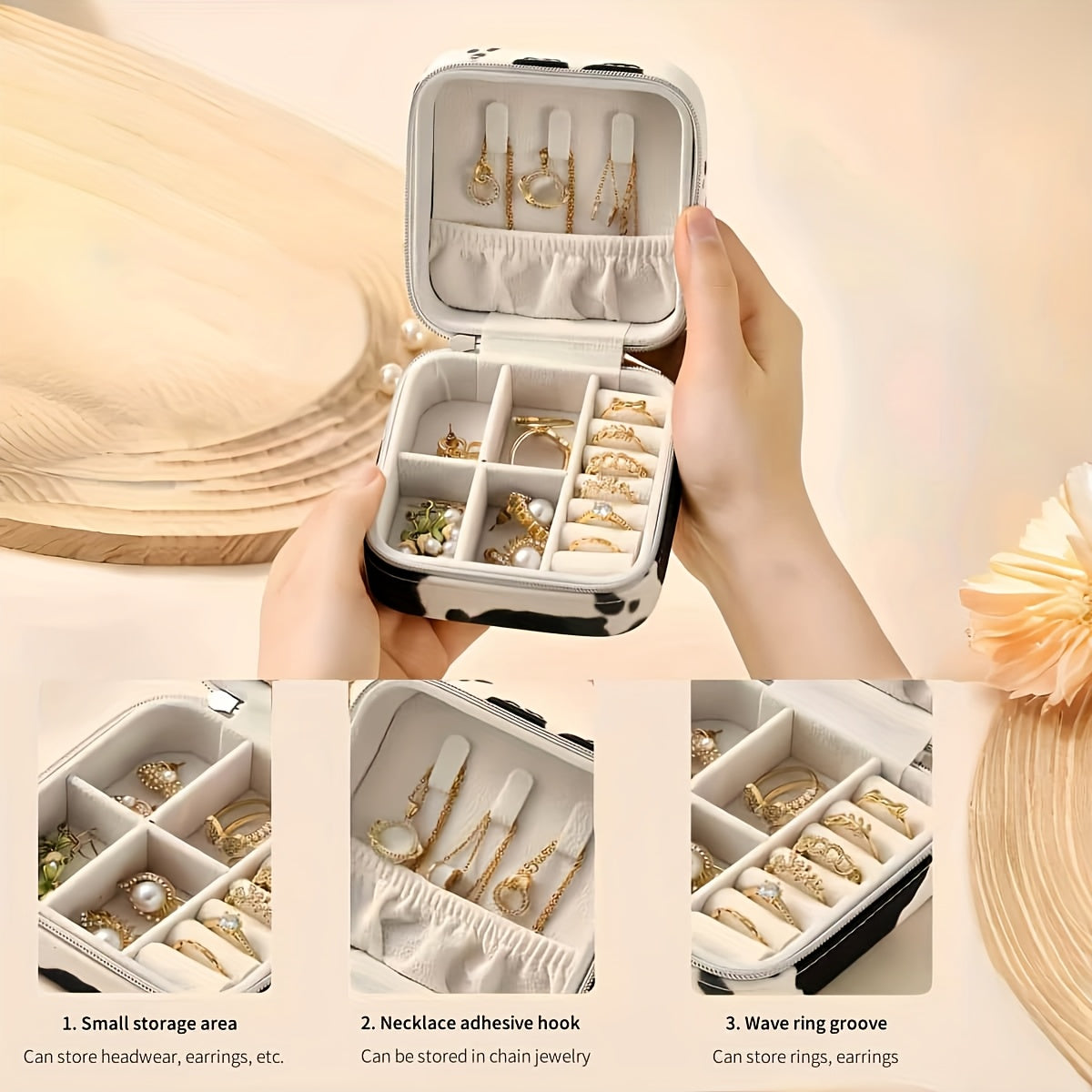 Usnjena škatla za nakit