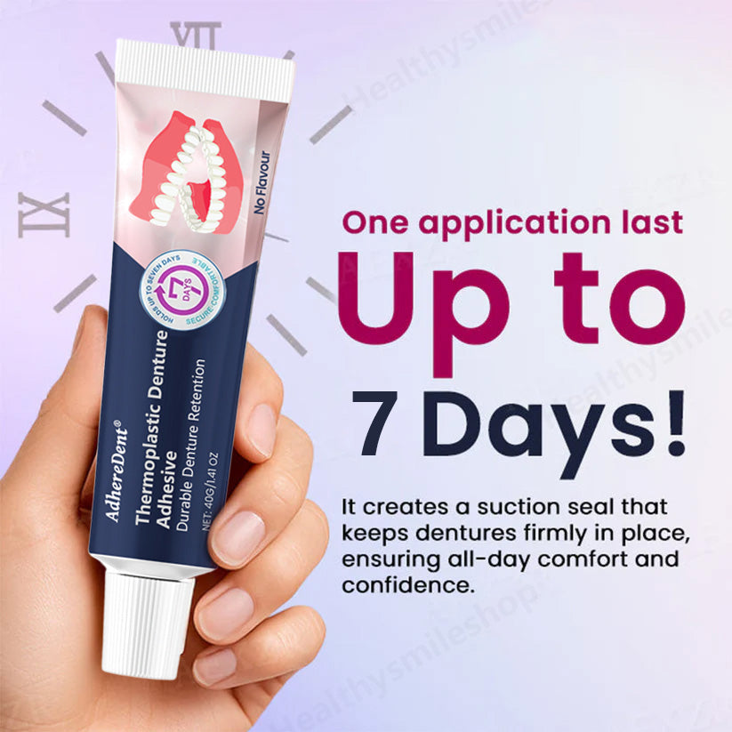 Termoplastično lepilo za proteze AdhereDent, trajno zadrževanje protez