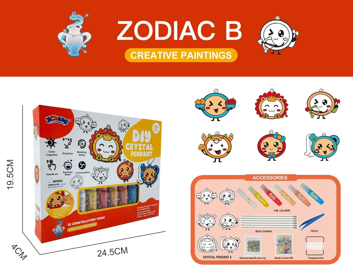 Komplet za umetnost in obrt DIY s kristalnimi barvami - spiiyle