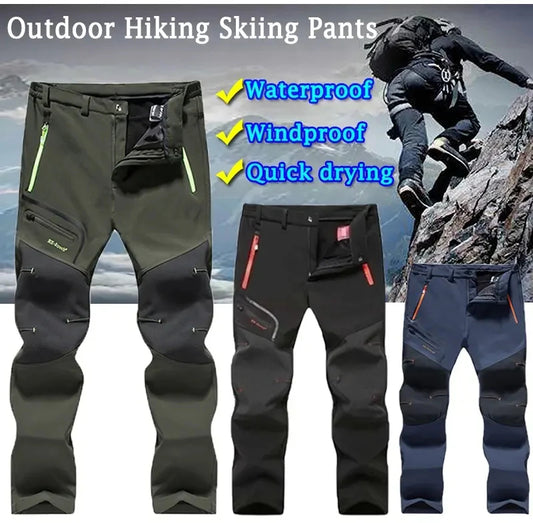 Vetroodporne pohodniške hlače velike velikosti za na prostem