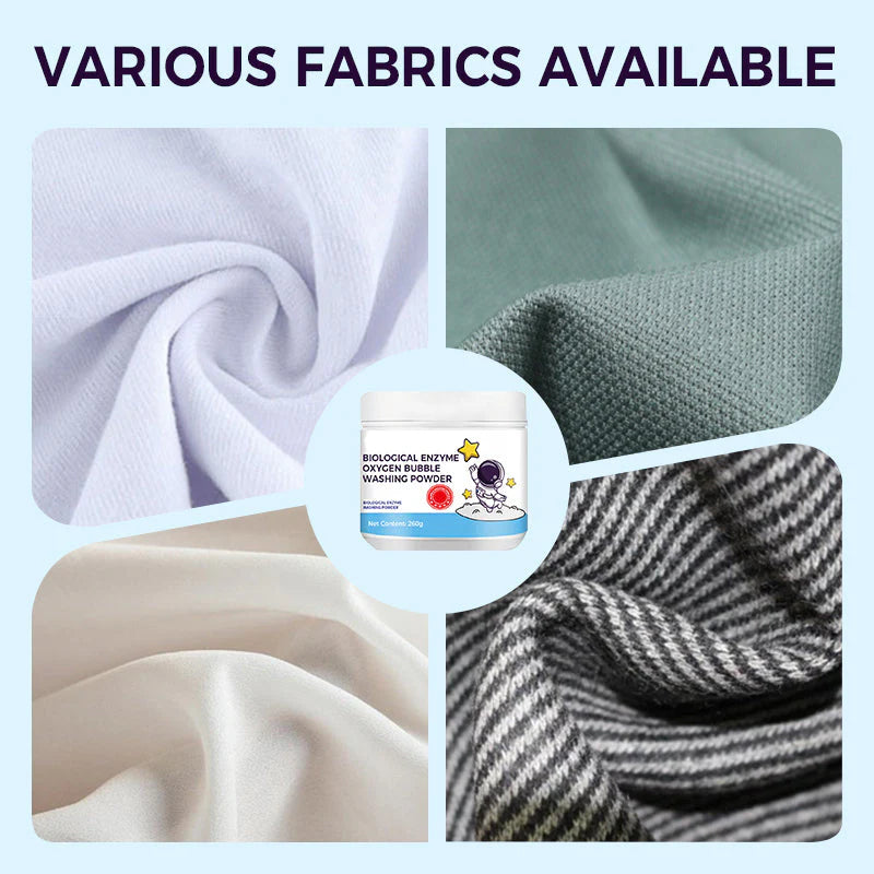 Pralni prašek z biološkimi encimi in kisikovimi mehurčki