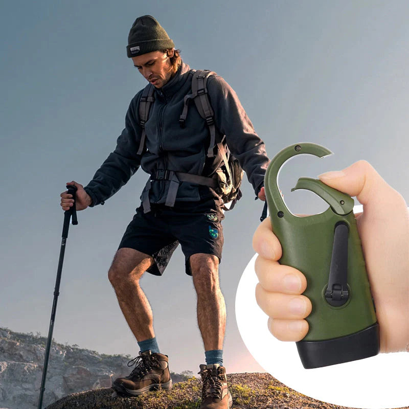 Zunanja zasilna svetilka (ročna + solarna + USB polnilnica)