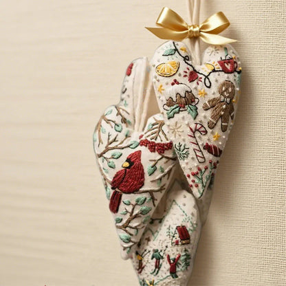 (🔥Kúp 1 a získaj 1 zadarmo🔥)Ročno vezen božični komplet v obliki srca