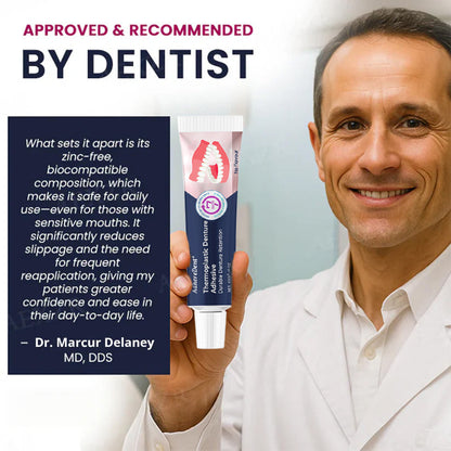 Termoplastično lepilo za proteze AdhereDent, trajno zadrževanje protez