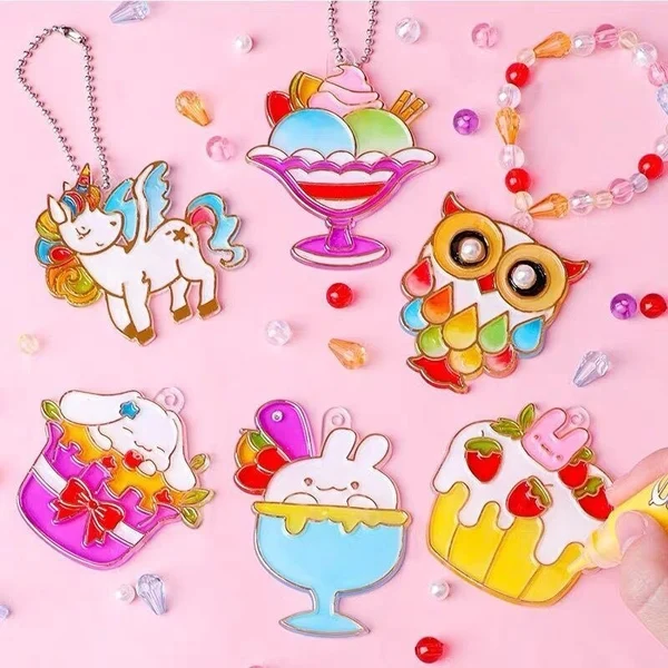 Komplet za umetnost in obrt DIY s kristalnimi barvami - spiiyle