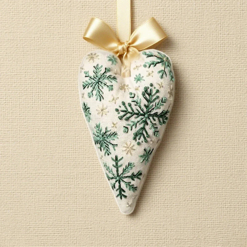 (🔥Kúp 1 a získaj 1 zadarmo🔥)Ročno vezen božični komplet v obliki srca