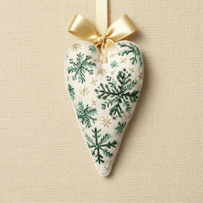 (🔥Kúp 1 a získaj 1 zadarmo🔥)Ročno vezen božični komplet v obliki srca