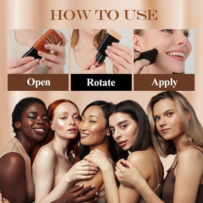 （🔥 Kupite 1, dobite 1 gratis🔥）✨2025 Instant Concealing Foundation Stick with Built-in Brush - spiiyle