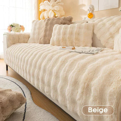 Debela plišasta prevleka za kavč z zajčkom