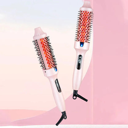 2-v-1 ravnalnik in kodralnik las – ionska krtača za oblikovanje las proti opeklinam s hitrim segrevanjem in nastavljivo temperaturo (idealna za vse tipe las)