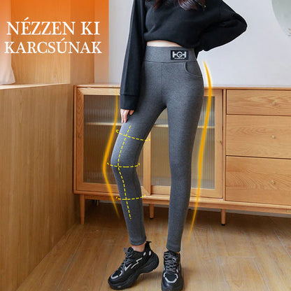 Modne ženske termo oprijete hlače iz kašmirja