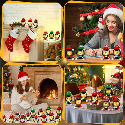 Božična dekoracija Mini snežak svetilka s kapo in šalom