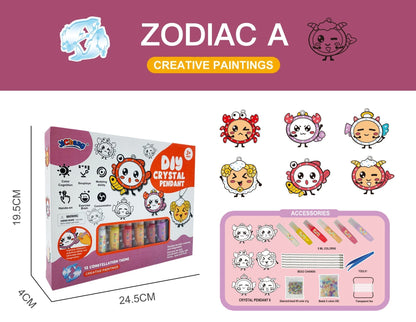 Komplet za umetnost in obrt DIY s kristalnimi barvami - spiiyle