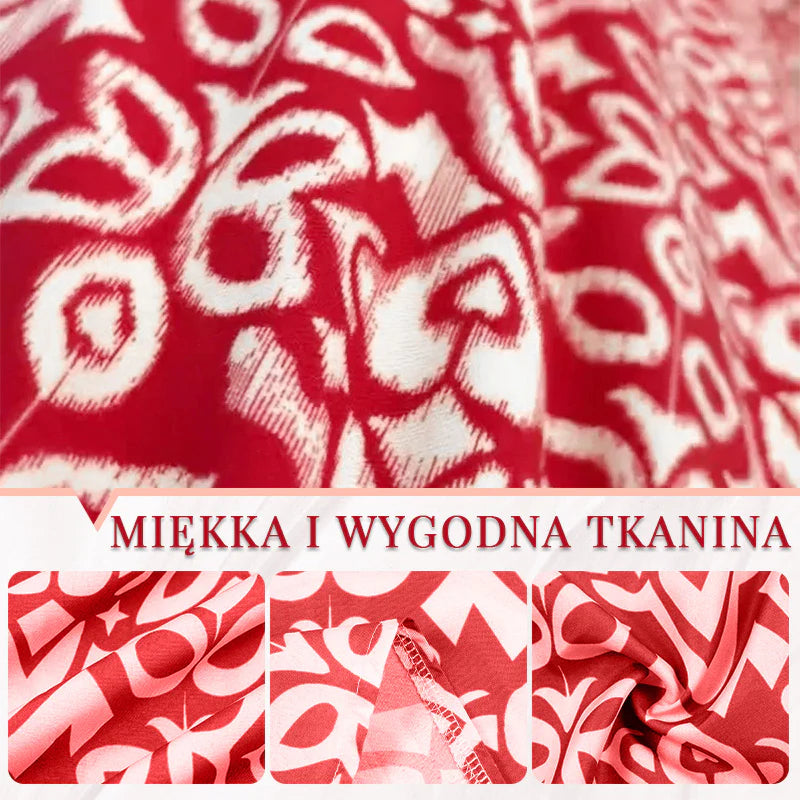 ✨Nowa sukienka casual z dekoltem w serek w kwiaty - spiiyle