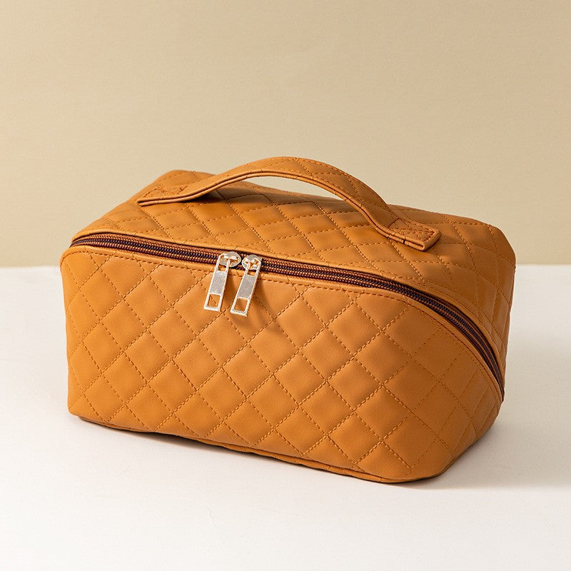 ✨ Ženska potovalna kozmetična torbica – vodoodporna organizatorka za ličila iz umetnega usnja z odprtino za 180° in veliko prostornino