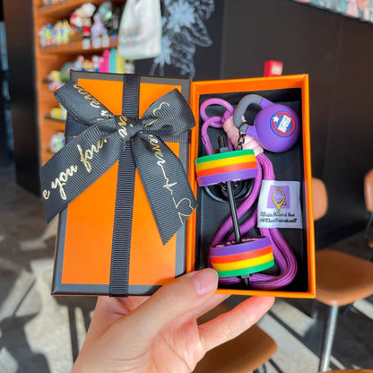 Kreativni mini obesek za ključe z utežmi – barvit silikonski in kovinski dizajn | Popolno darilo za ljubitelje fitnesa!