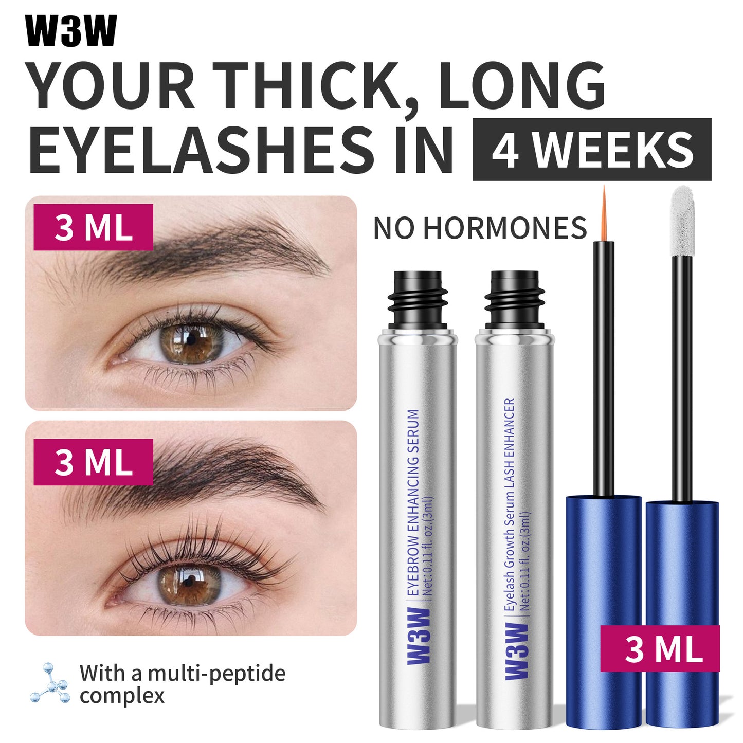 Eyelash and eyebrow lengthening care solution - spiiyle