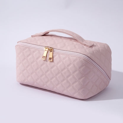 ✨ Ženska potovalna kozmetična torbica – vodoodporna organizatorka za ličila iz umetnega usnja z odprtino za 180° in veliko prostornino