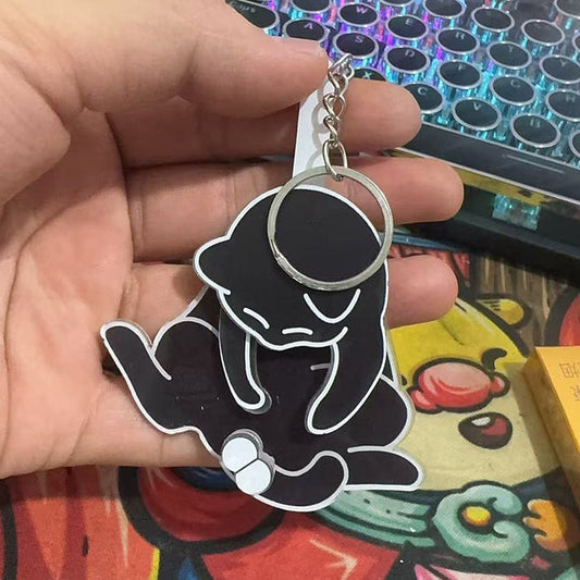 Igranje z jajci in obeskom za ključe z muckom - spiiyle